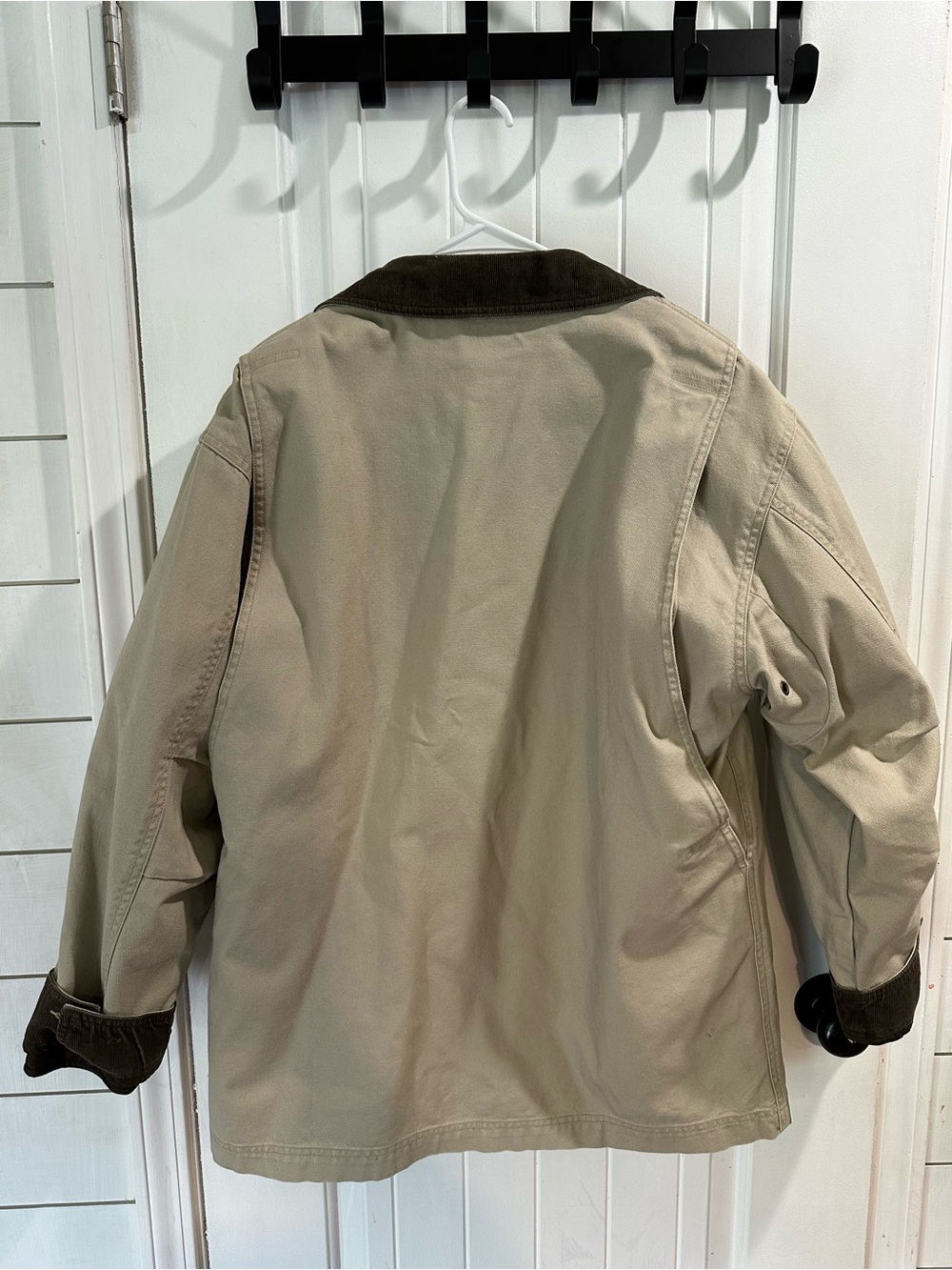 Vintage 1993 L.L.Bean Wool Blanket Lined Barn Coat Canvas Chore Jacket M - Picture 7 of 10
